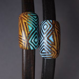 Polymer clay sliders for the regaliz leather Bracelet zamakhole 10*6, 10*2, 20*2 mm