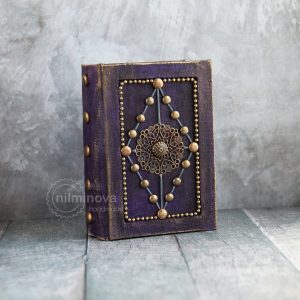 Dark purple spell book Small witchcraft notebook A7