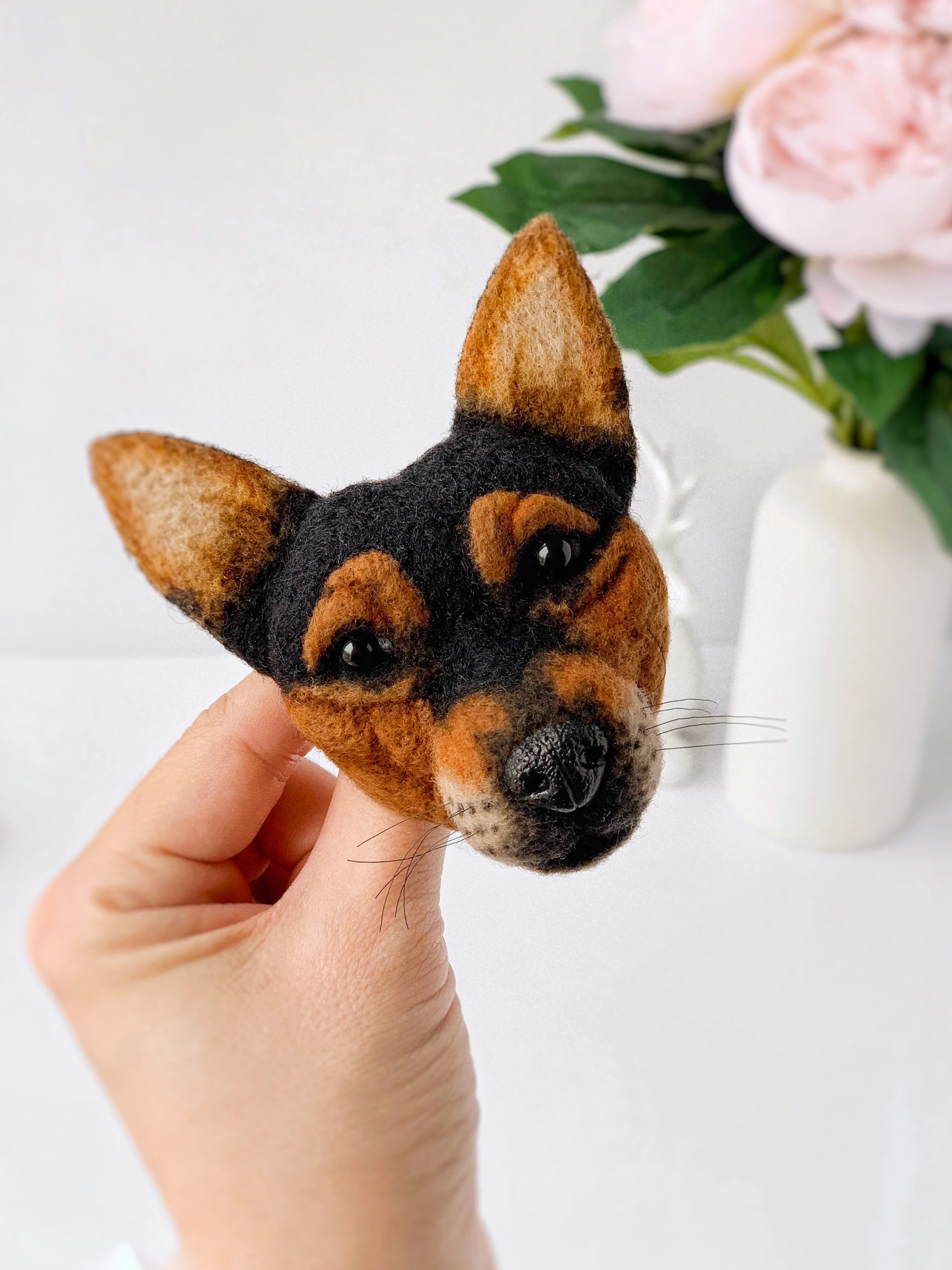 Papillon Needle Felted Dog Miniature Custom Felted Dog Replica 