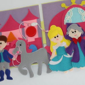 Quiet book Cinderella PDF Pattern Quiet book girl Felt activity book Fabric doll Personalized Book for Girls