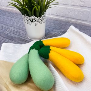 Zucchini play food, felt food, fake food, felt toys toddler