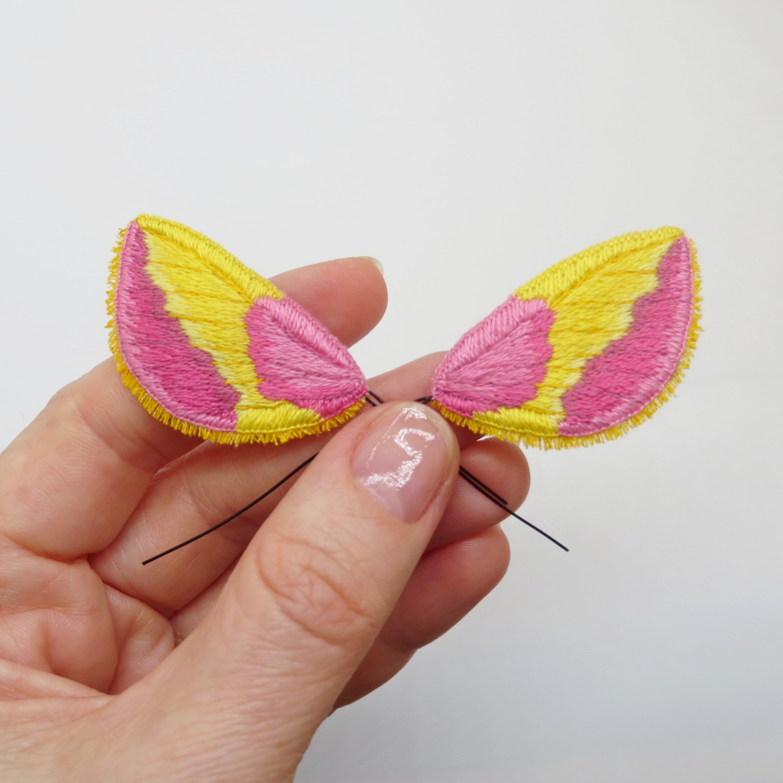 Rosy Maple Moth Hair Clip