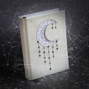 Crescent moon journal Celestial notebook Star diary