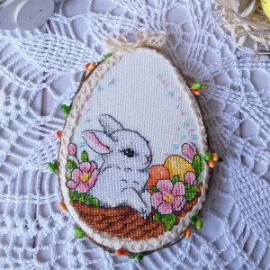 Easter basket. Bunny Cross Stitch Pattern, Happy Easter
