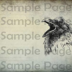 10 Blank Pages of Raven Grimoire, Blank Spell Paper, Printable Magic Junk Journal Kit Pages, DIY Witchcraft Spell Book, Book of Shadows Blank Pages
