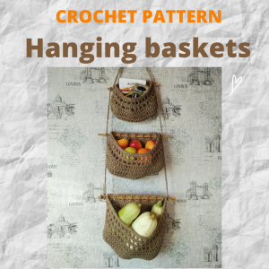 Handmade Marketplace 566 Crochet pattern hanging baskets