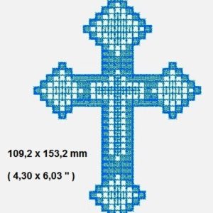 FSL Cross bookmark machine embroidery design, Religious gift