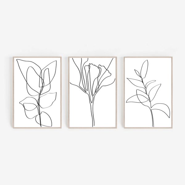 Leaf Line Art Printable Wall Art