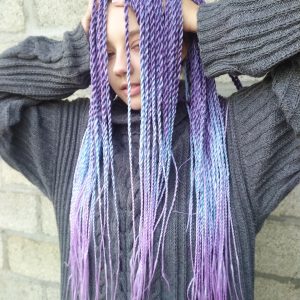 Lavander Ombre Synthetic extensions dreadlocks Smooth Classic