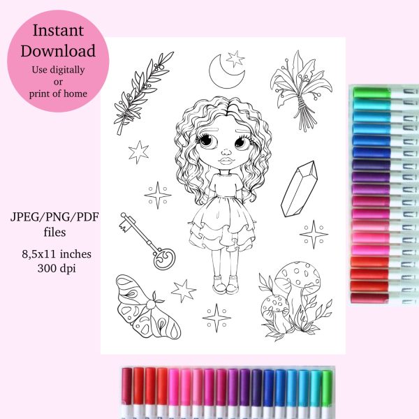 Printable magic coloring page