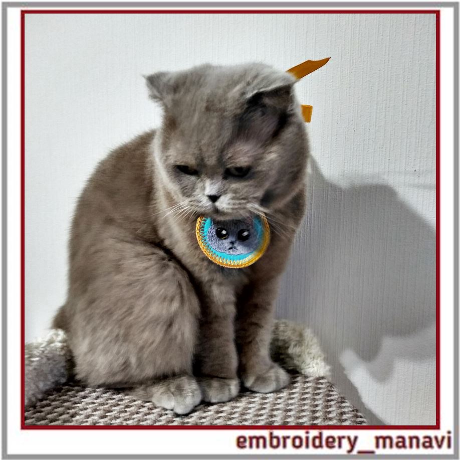 Embroidery design Key fob for your animals, ty cat tag. 4 Embroidery design Key fob for your animals, ty cat tag. - Image 4