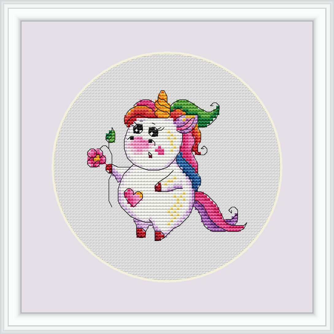 Oops Cross Stitch Pattern, Unicorn cross stitch chart 1 cross stitch pattern