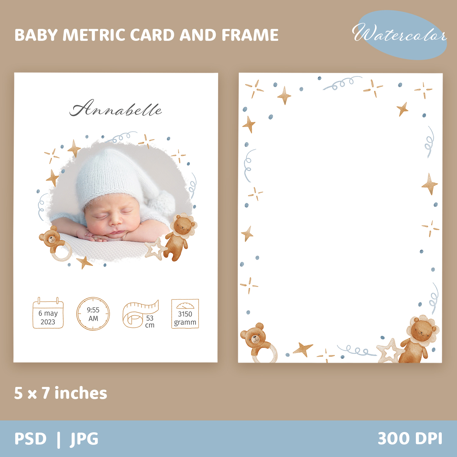 Print birth fashion announcement cards