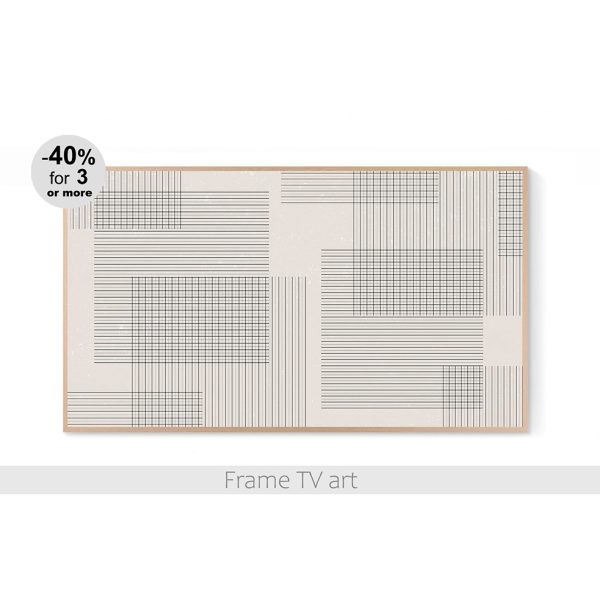 Samsung Frame TV art abstract beige 100