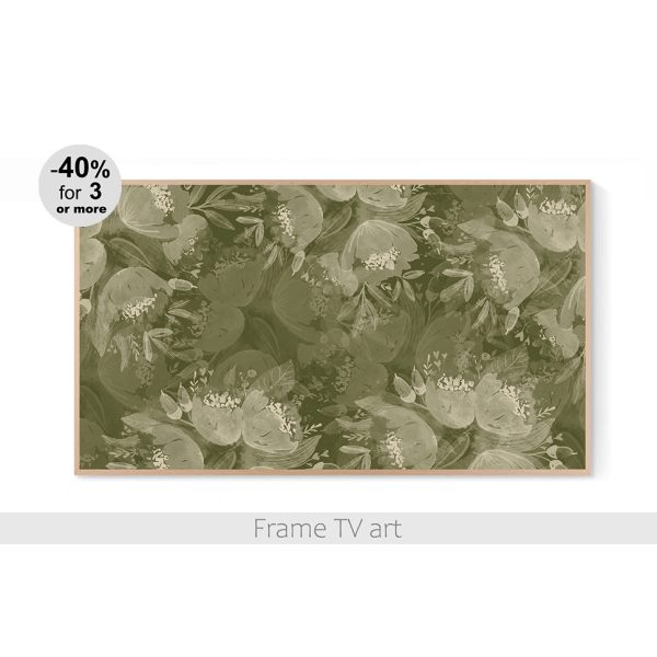 Samsung Frame TV art botanical green 108