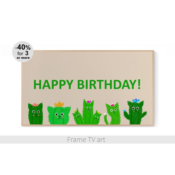 Samsung Frame TV art Happy birthday 167
