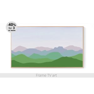 Samsung Frame TV art landscape mountains boho 464