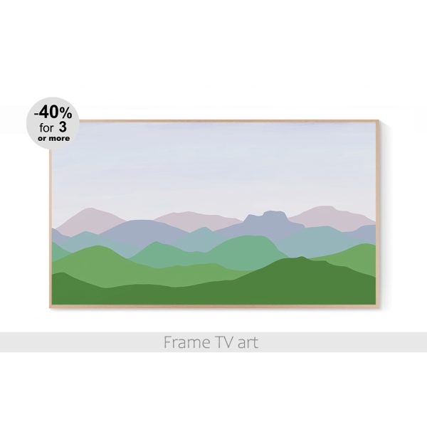 Samsung Frame TV art landscape mountains boho 464