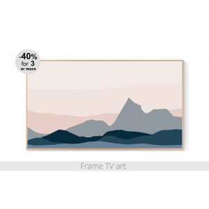 Samsung Frame TV art landscape mountains boho 466