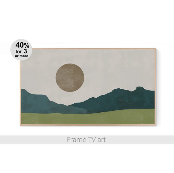 Samsung Frame TV art landscape mountains boho 483