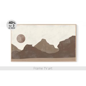 Samsung Frame TV art landscape mountains boho 484