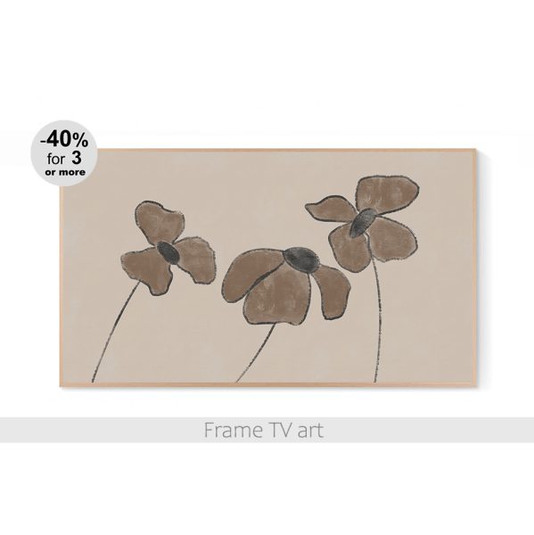 Samsung Frame TV art flowers botanical painting 488