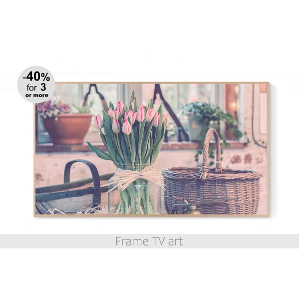 Samsung Frame TV art flowers spring tulips 517