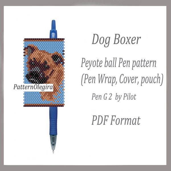 DOG BOXER bead pattern PDF file