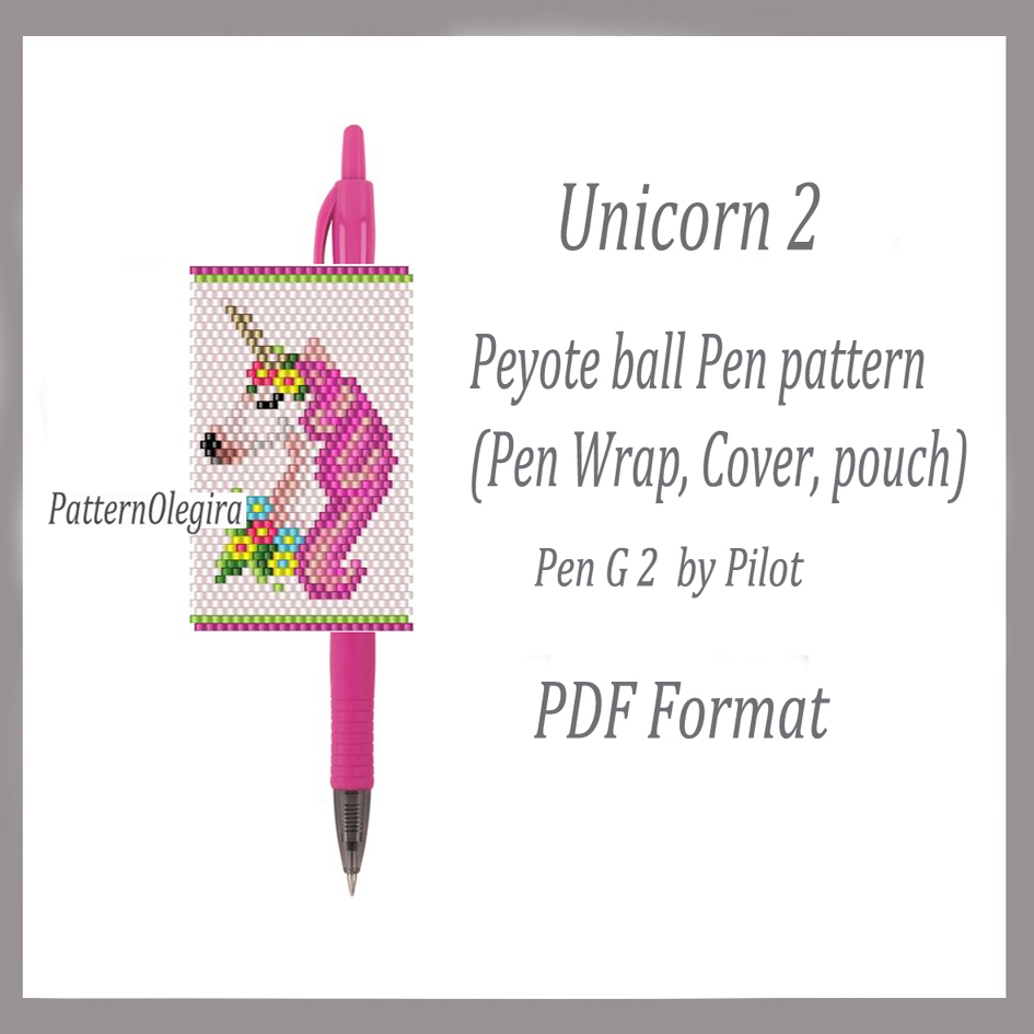 Unicorn bead pattern Unicorn pen wraps Olegirabeadpatterns