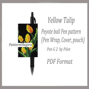 YELLOW TULIP bead pattern PDF file