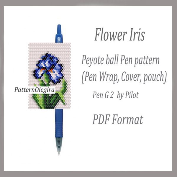 FLOWER IRIS bead pattern PDF file