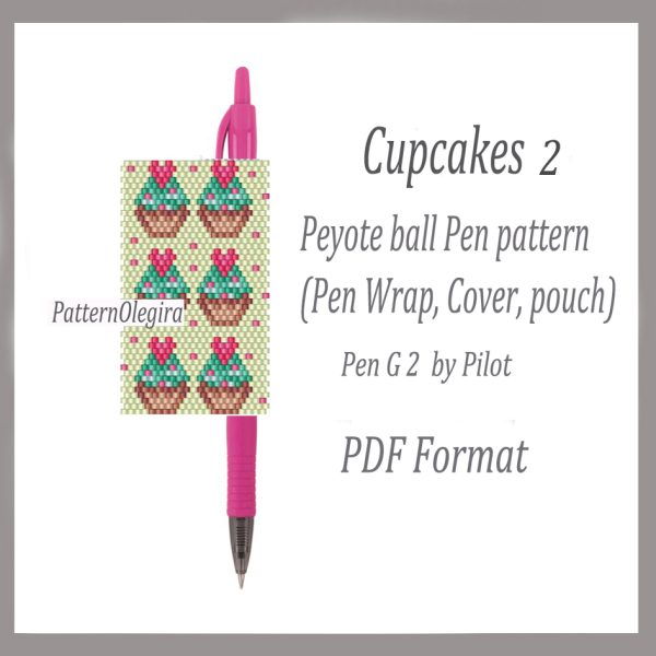 CUPCAKES 2 bead pattern PDF file