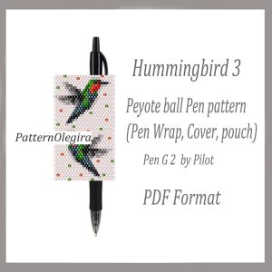 HAMMINGBIRD 3 bead pattern PDF file