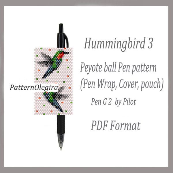 HAMMINGBIRD 3 bead pattern PDF file