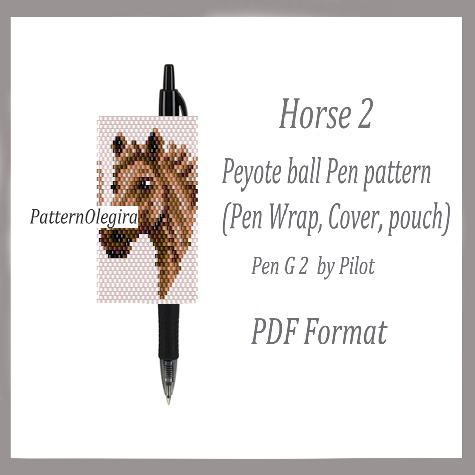 HORSE 2 bead pattern PDF file Bead cover pen pilot G2 1 HORSE 2 bead pattern PDF file