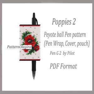 FLORAL SUGAR SKULLS Peyote Pen Wrap Pattern Pdf Digital 