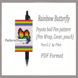 RAINBOW BUTTERFLY bead pattern PDF file
