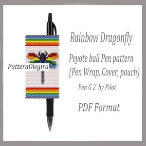 RAINBOW DRAGONFLY bead pattern PDF file