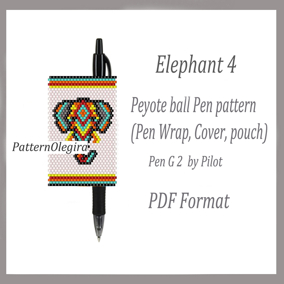 Black cat bead pattern bead pen wraps Olegirabeadpatterns