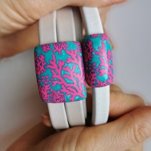 Polymer clay sliders for the regaliz leather Bracelet zamakhole 10*6, 10*2, 20*2 mm