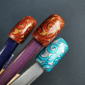 Polymer clay sliders for the regaliz leather Bracelet zamakhole 10*6, 10*2