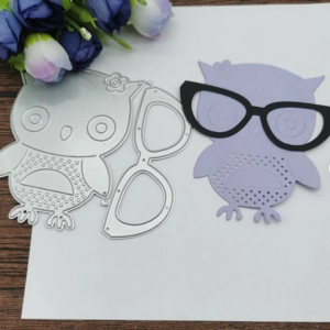 Glasses Owl Metal Cutting Dies for Scrapbooking, Cut Die Mold, Scrapbooking Die, Paper Craft Cutting Die