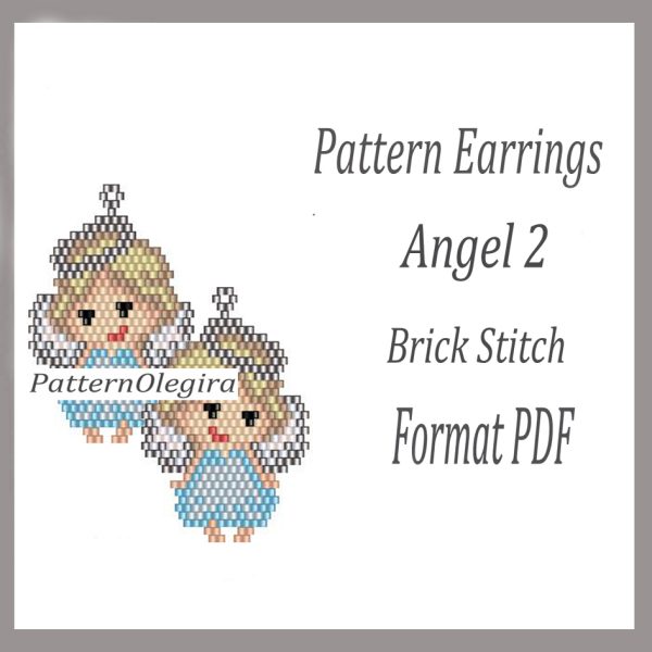 ANGEL 2 Earrings bead pattern PDF file