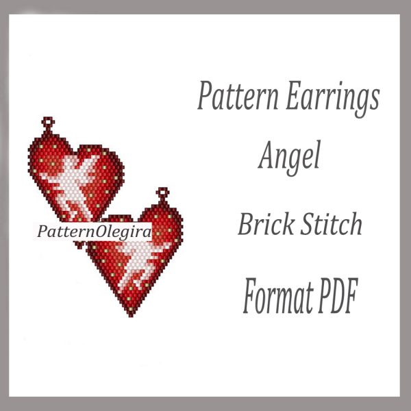 ANGEL Earrings bead pattern PDF file