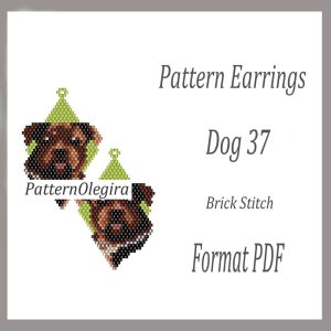 DOG 37 Earrings bead pattern PDF