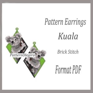 KUALA Earrings bead pattern PDF file