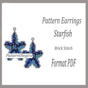 STARFISH Earrings bead pattern PDF file