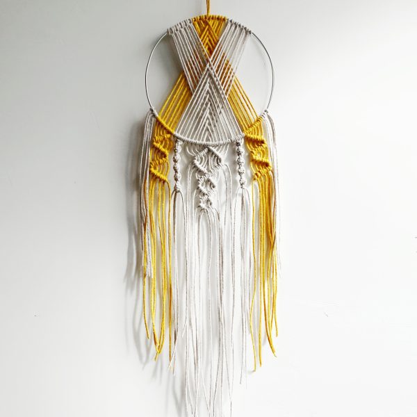 Macrame Dream Catcher Pattern PDF - Digital Download, Boho Wall hanging DIY