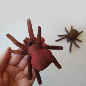 felt spider ornament