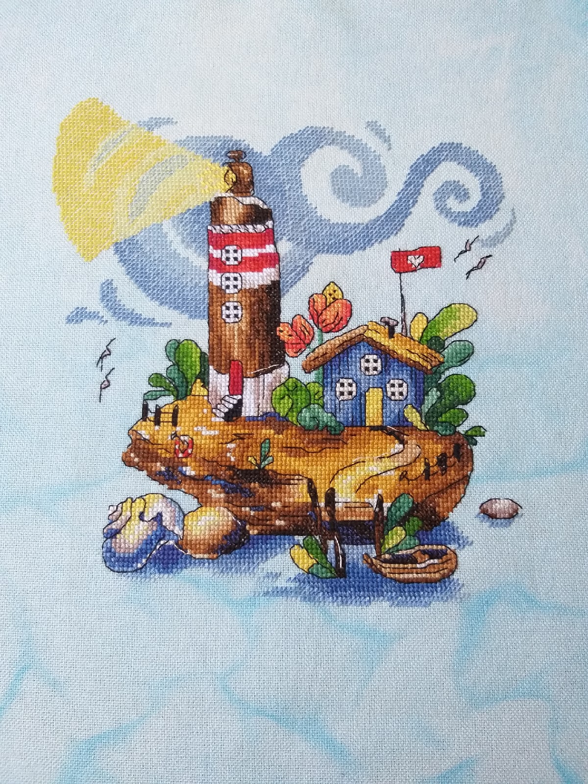 Lighthouse Cross Stitch Pattern, Seascape cross stitch 5 Lighthouse Cross Stitch Pattern, Seascape cross stitch - Image 5